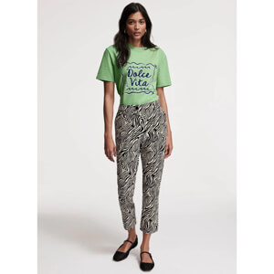 Mint Velvet Zebra Print Capri Trousers